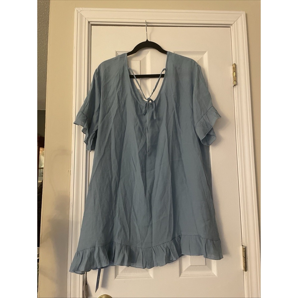 Beach Cover Up Lightweight Flowing Cupshe New With Tags One Size Fits All Blue